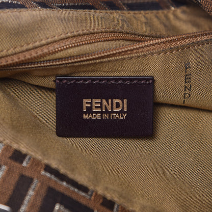 Fendi Zucca Vitello Large Chef Tote Tobacco Oro Moro 6 of 9