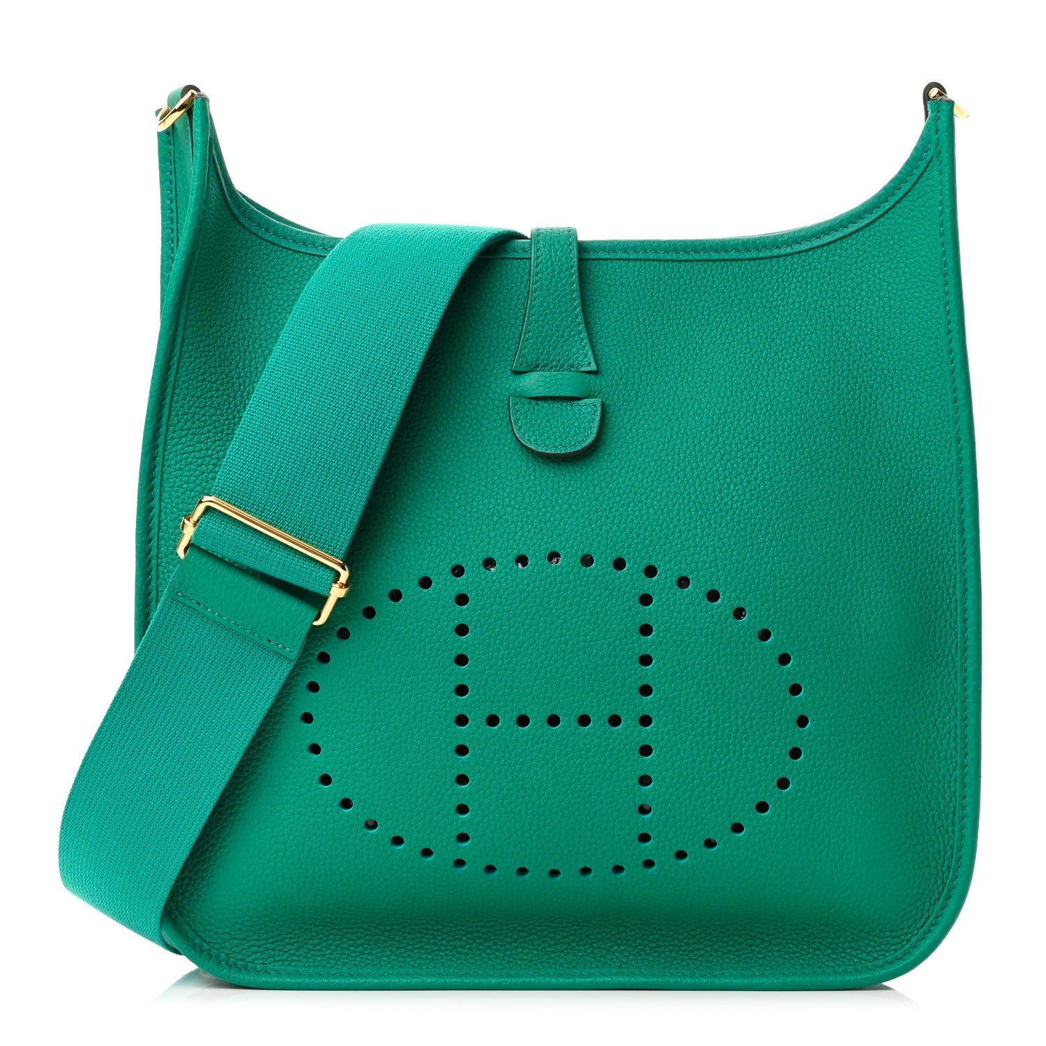 Hermes Taurillon Clemence Evelyne III PM Vert Vertigo 1 of 12