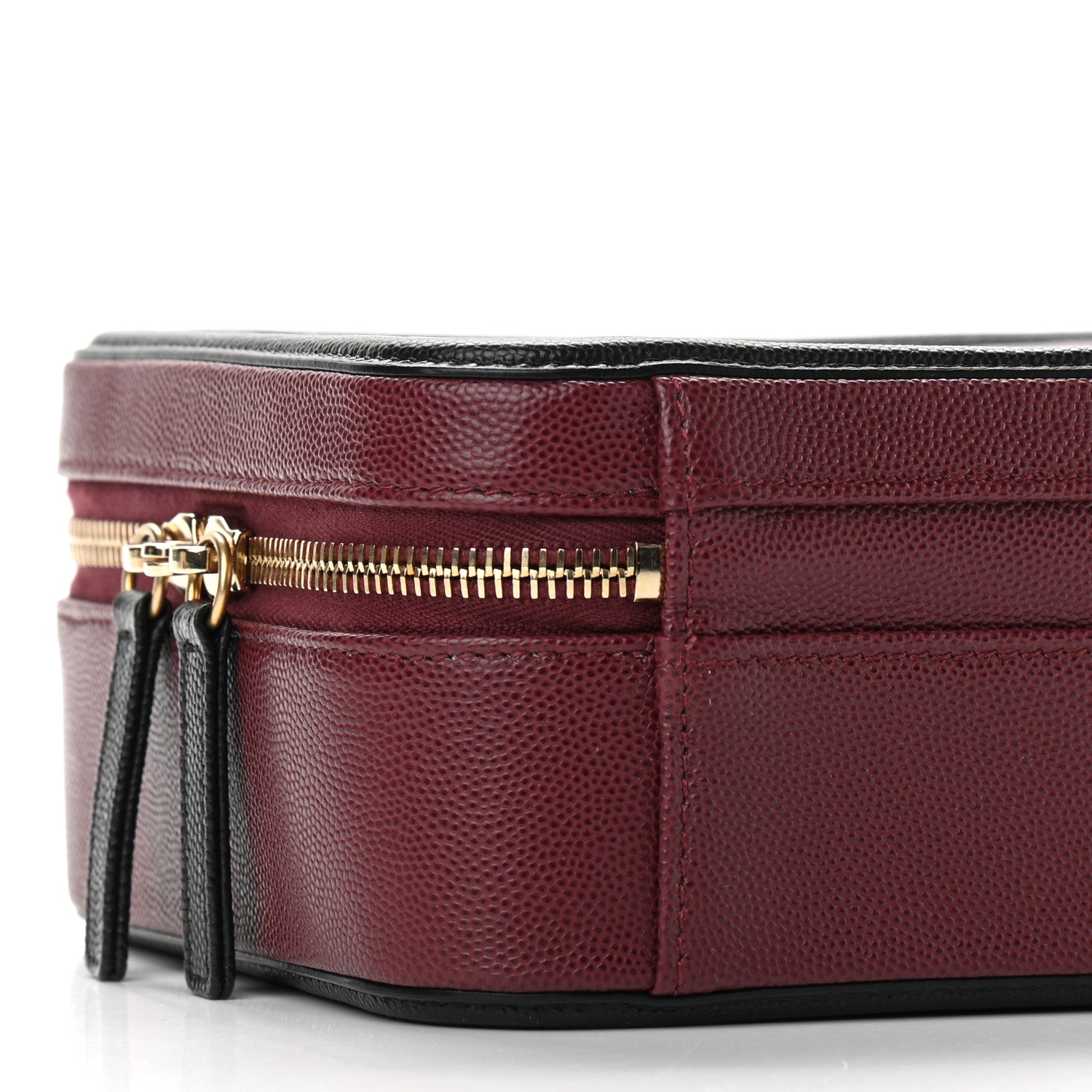 Chanel Caviar Quilted Medium CC Filigree Vanity Case Burgundy Black 9 of 12
