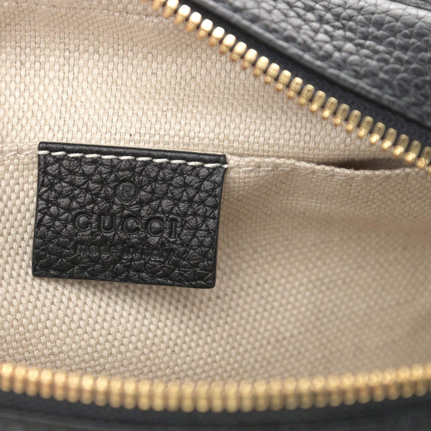 Pebbled Calfskin Small Soho Disco Bag Black
