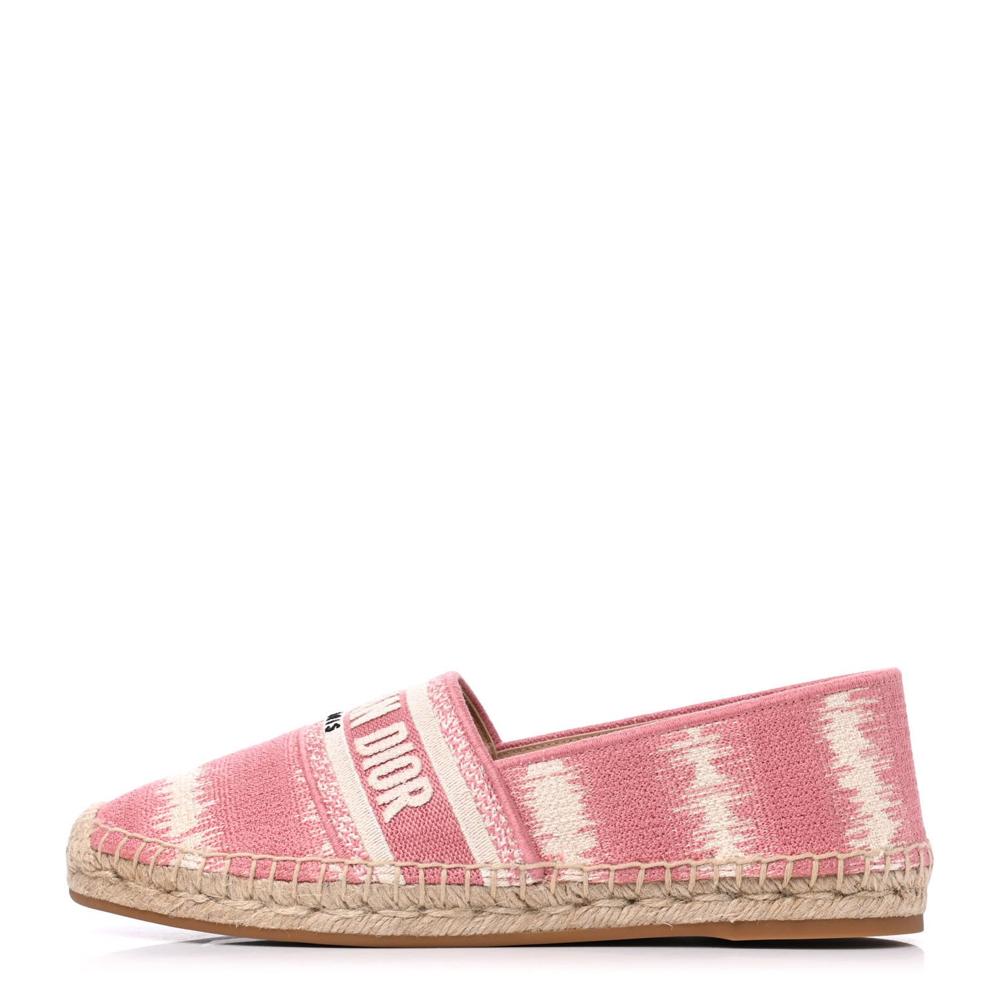 Cotton D-Stripes Embroidered Granville 15mm Espadrilles 39 Deep Nude