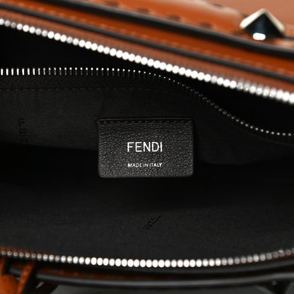 Fendi Vitello King Logo Embossed Medium By The Way Boston Bag Cuoio 6 of 10