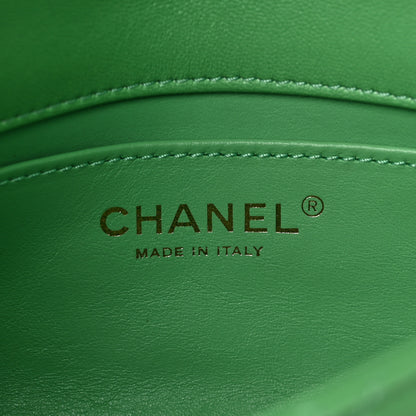 Chanel Shiny Lambskin Small Chain Is More Flap Green 6 of 7