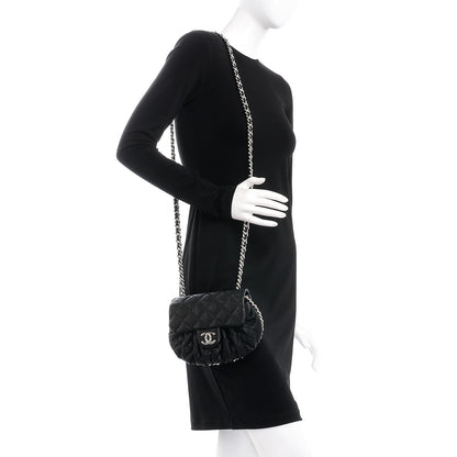 Chanel Washed Lambskin Quilted Mini Chain Around Flap Black 2 of 8