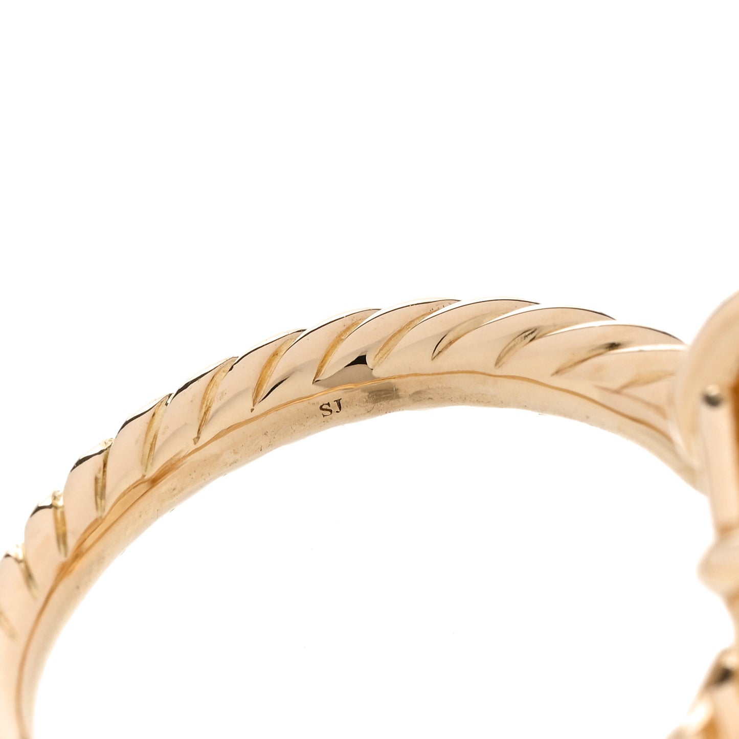18K Yellow Gold Diamond Citrine 7mm Petite Chatelaine Pave Bezel Ring 47 4.25
