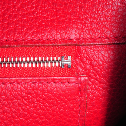 Hermes Buffle Skipper Birkin 35 Rouge Vif 9 of 28