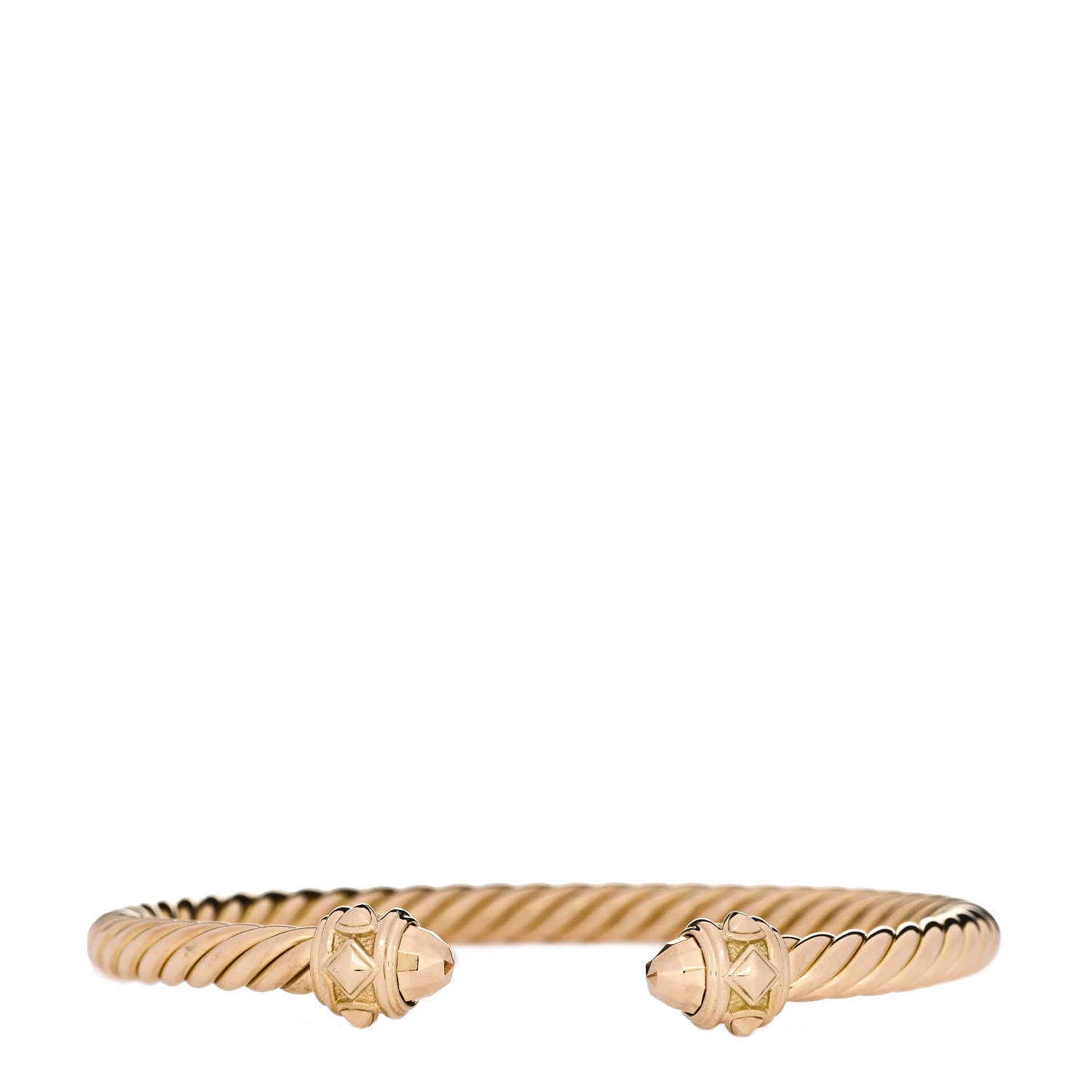 David Yurman 18K Yellow Gold 5mm Cable Renaissance Bracelet 1 of 4