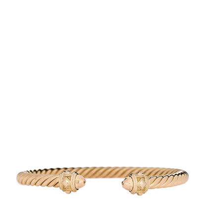David Yurman 18K Yellow Gold 5mm Cable Renaissance Bracelet 1 of 4