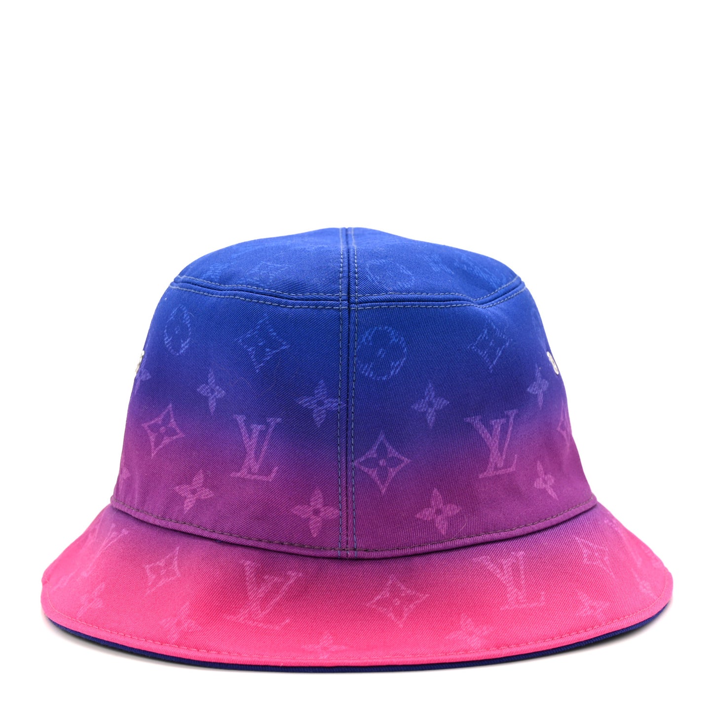 Monogram Illusion Reversible Bucket Hat M Pink Purple