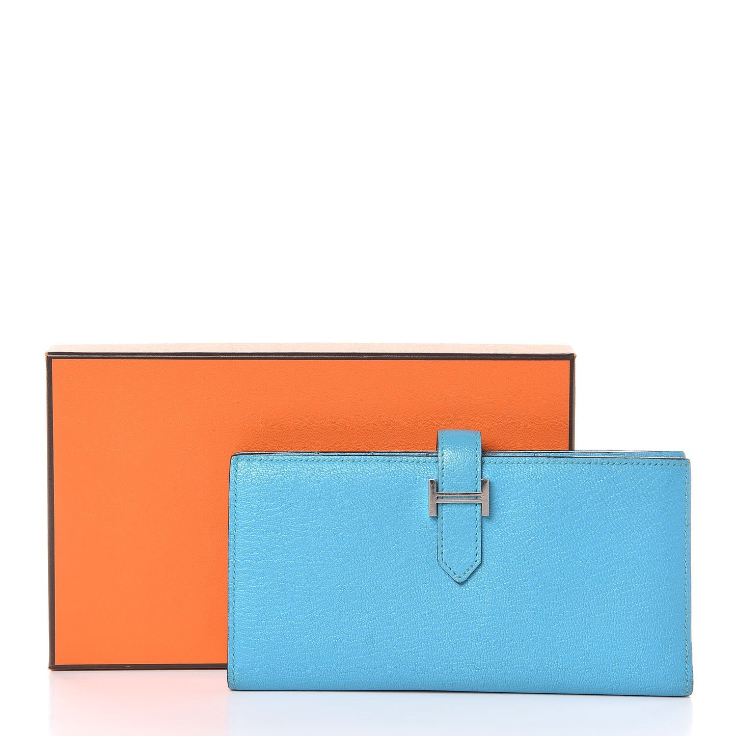 Chevre Mysore Bearn Gusset Wallet Bleu Azteque