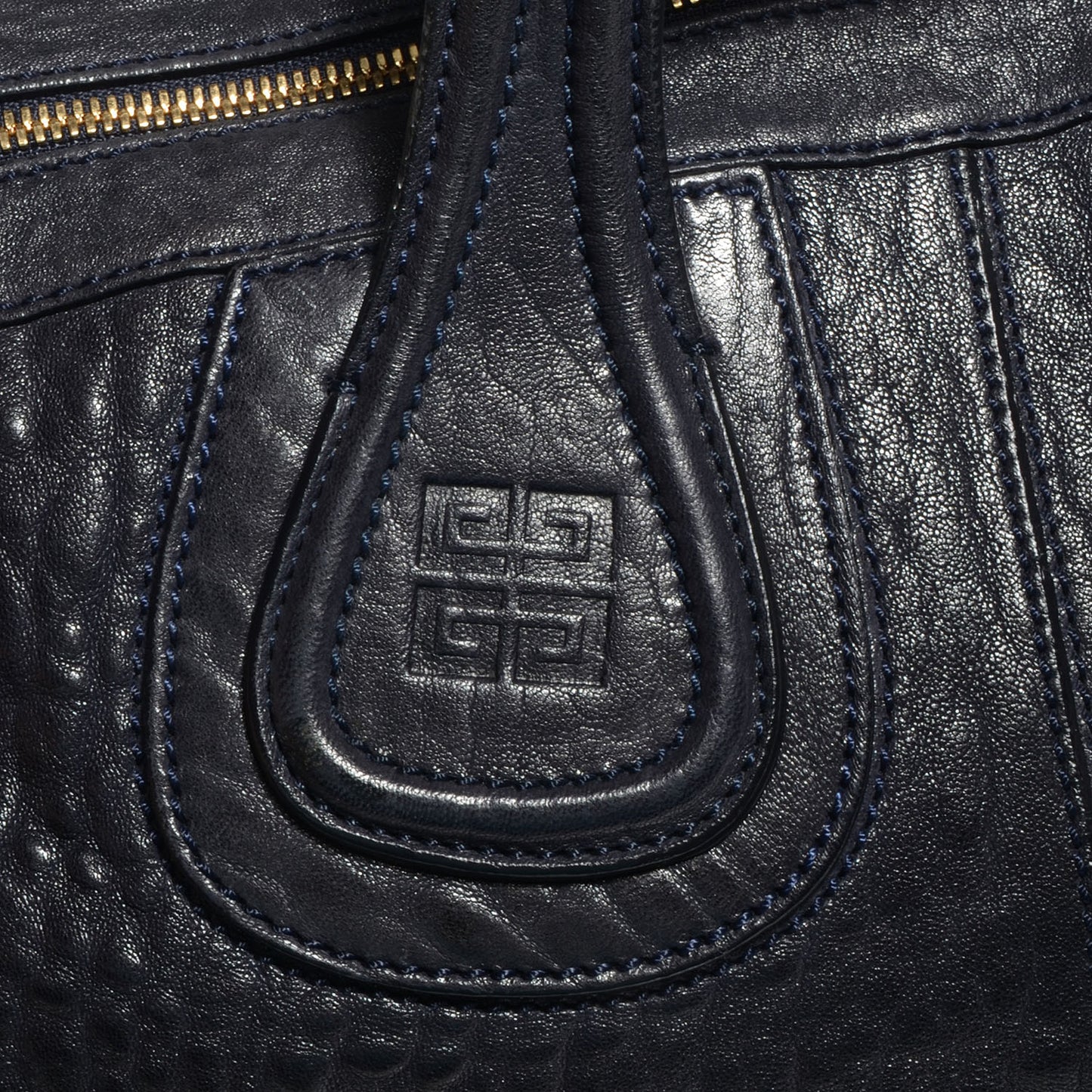 Pebbled Calfskin Medium Nightingale Navy