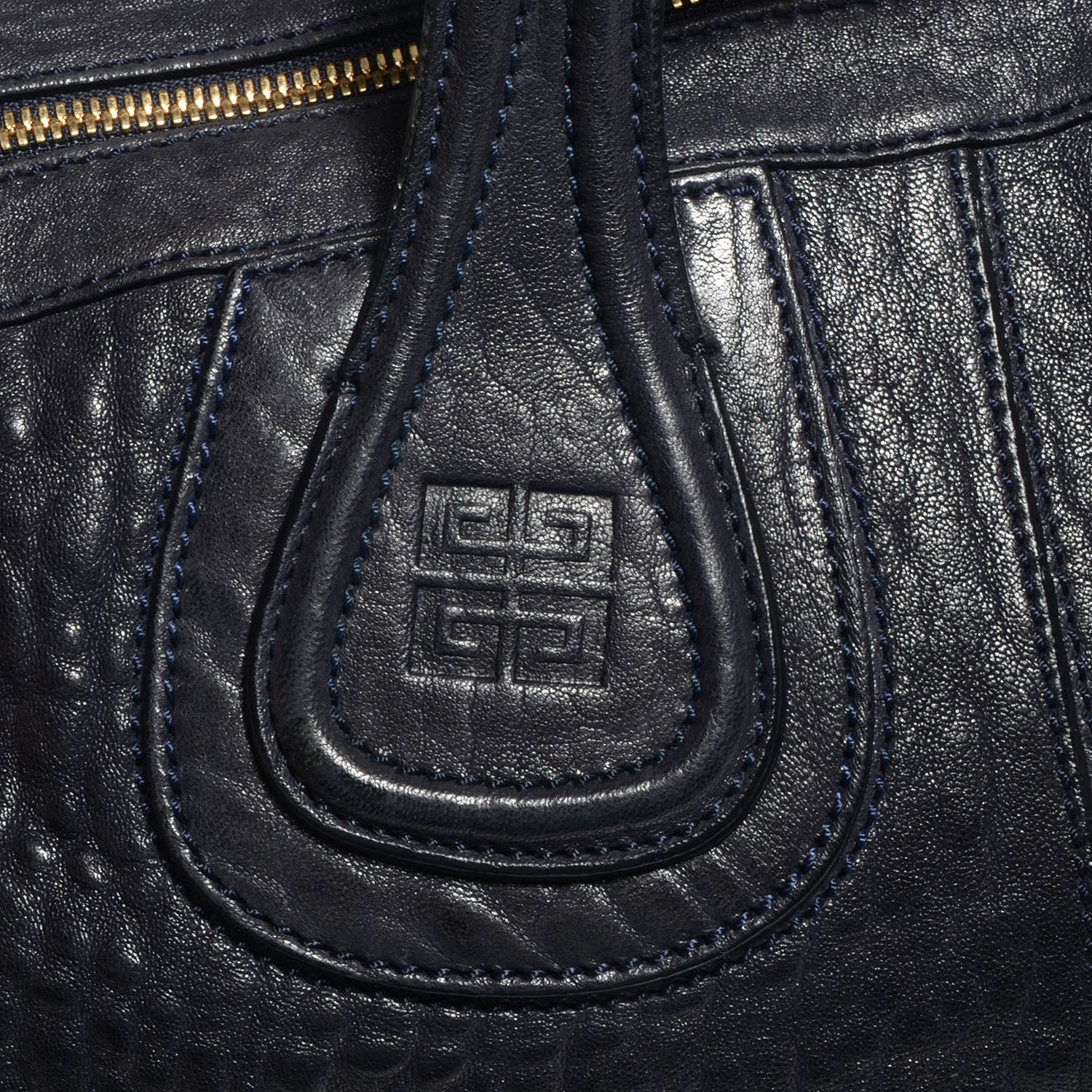 Givenchy Pebbled Calfskin Medium Nightingale Navy 10 of 11