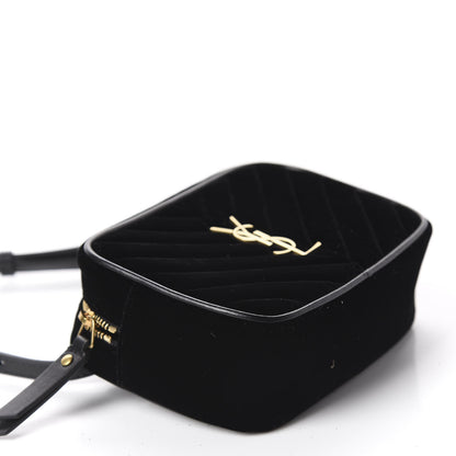 Saint Laurent Velour Matelasse Monogram Lou Belt Bag Black 3 of 9