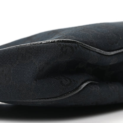 Gucci Monogram Medium Half Moon Hobo Black 9 of 10