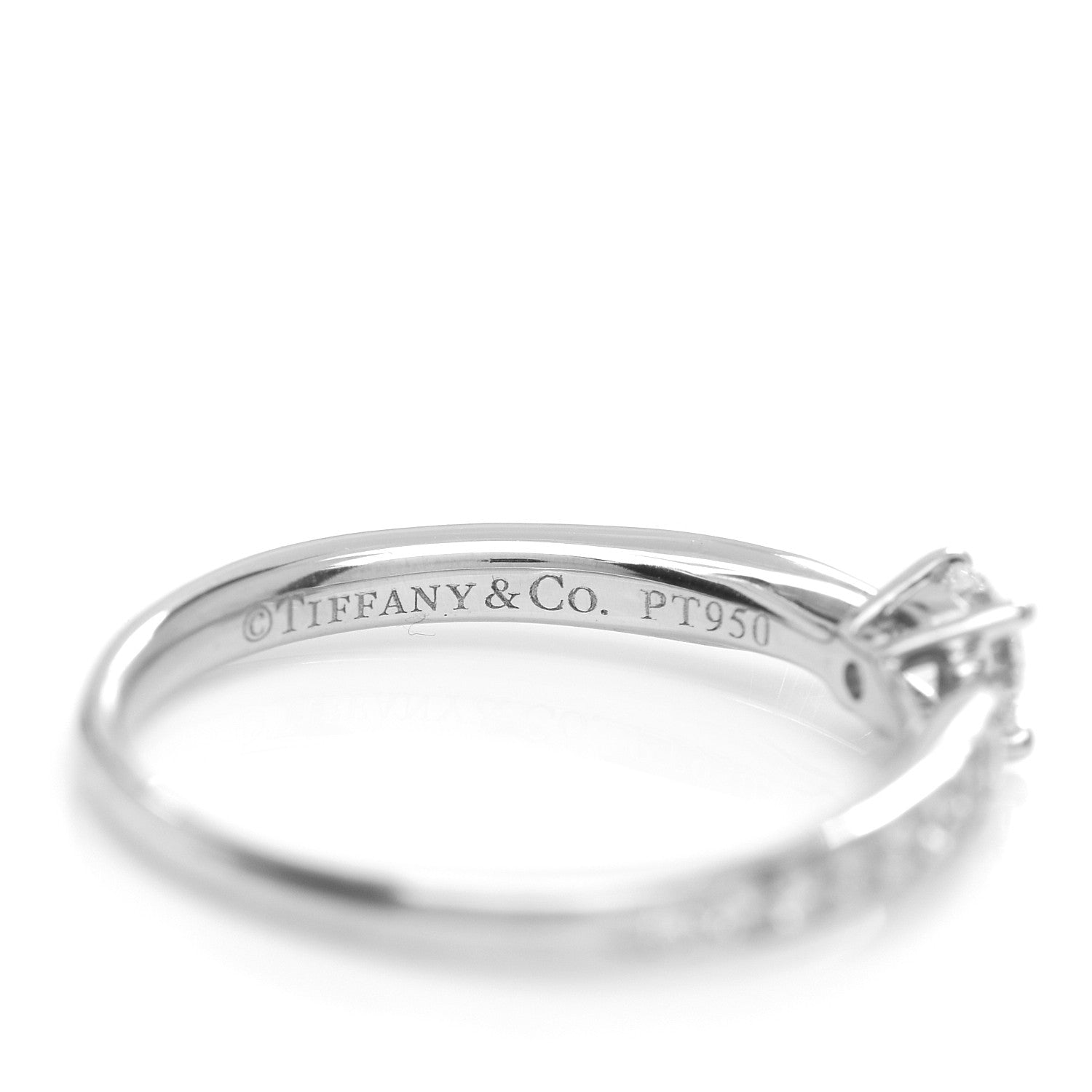 Tiffany Platinum Diamond .20ct Round Brilliant Harmony Engagement Ring 49 5 5 of 5