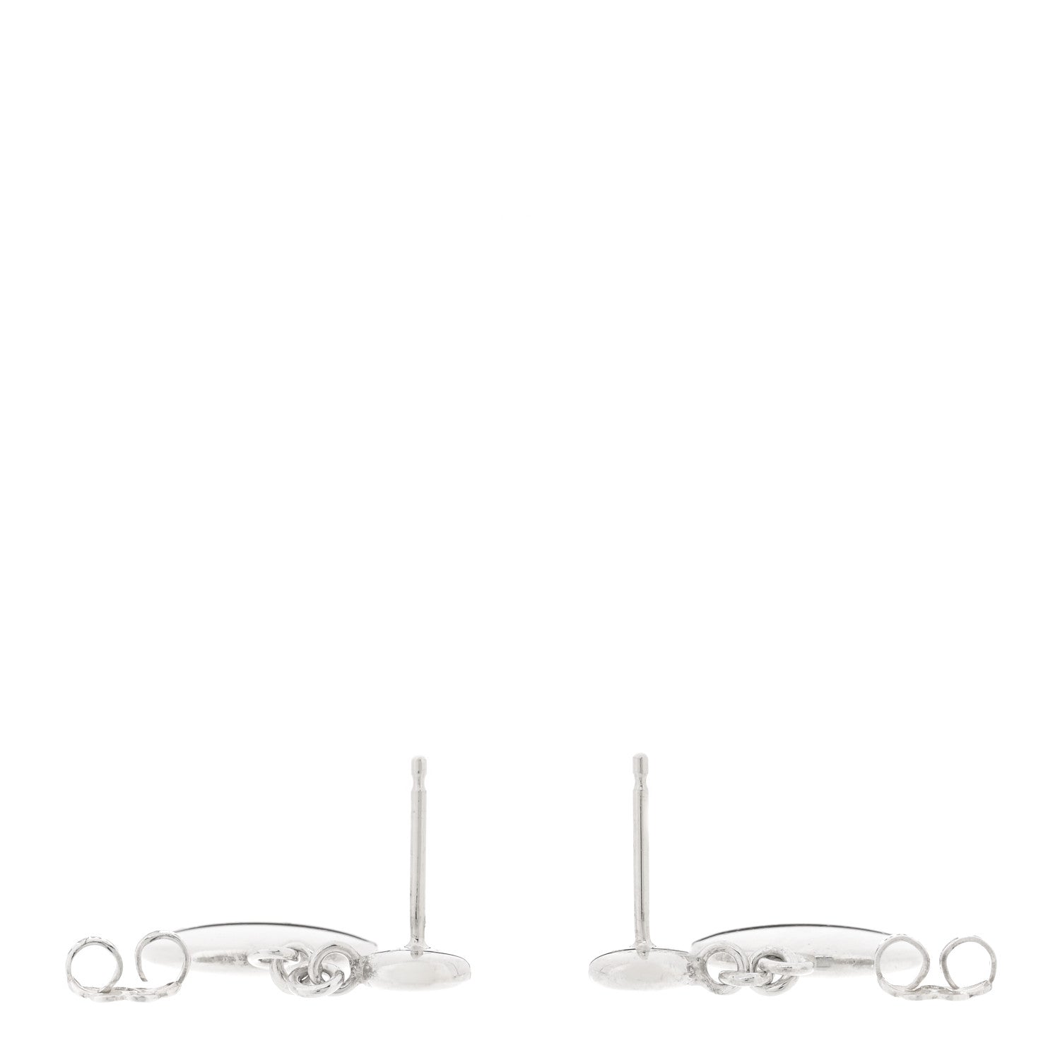 Tiffany Sterling Silver Round Drop Earrings 3 of 4