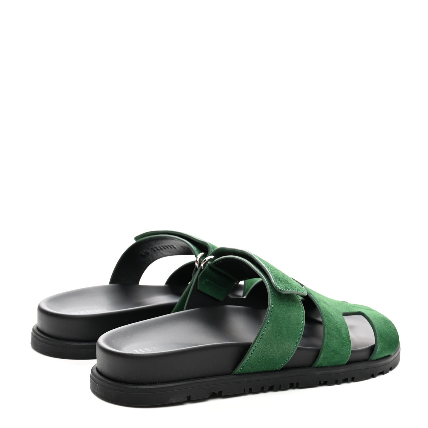 Suede Goatskin Womens Chypre Sandals 35.5 Vert Electrique