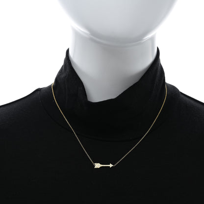 Jennifer Meyer 18K Yellow Gold Diamond Arrow Necklace 2 of 4