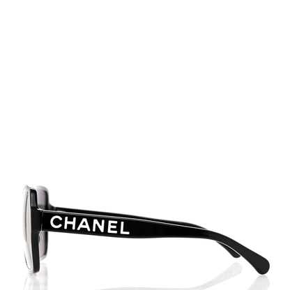 Chanel Acetate Polarized Square Sunglasses 5408-A Black 3 of 10