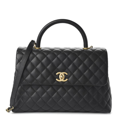 Chanel Caviar Quilted Medium Coco Handle Flap Black 1 of 11