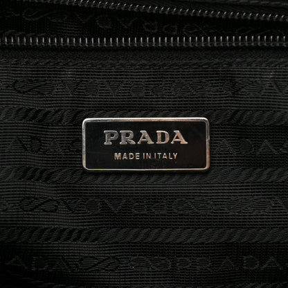 Prada Tessuto Nylon Saffiano Logo Messenger Bag Black 6 of 11