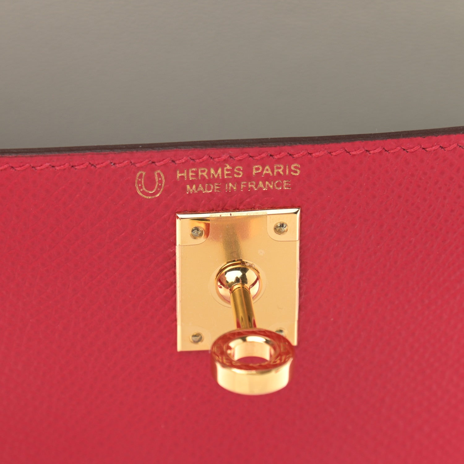 Hermes Epsom Horseshoe Mini Kelly Sellier 20 Rose Extreme Gris Perle 6 of 11