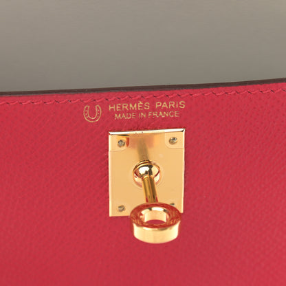 Hermes Epsom Horseshoe Mini Kelly Sellier 20 Rose Extreme Gris Perle 6 of 11