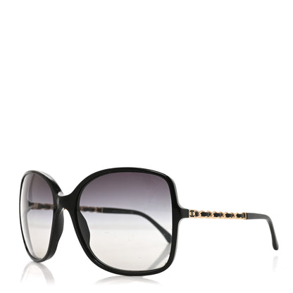 Chanel Lambskin Square Chain Sunglasses 5210-Q Black 1 of 7