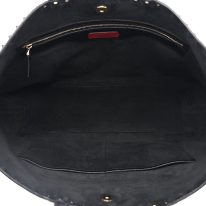Valentino Garavani Grained Calfskin Rockstud Shoulder Tote Black 5 of 13