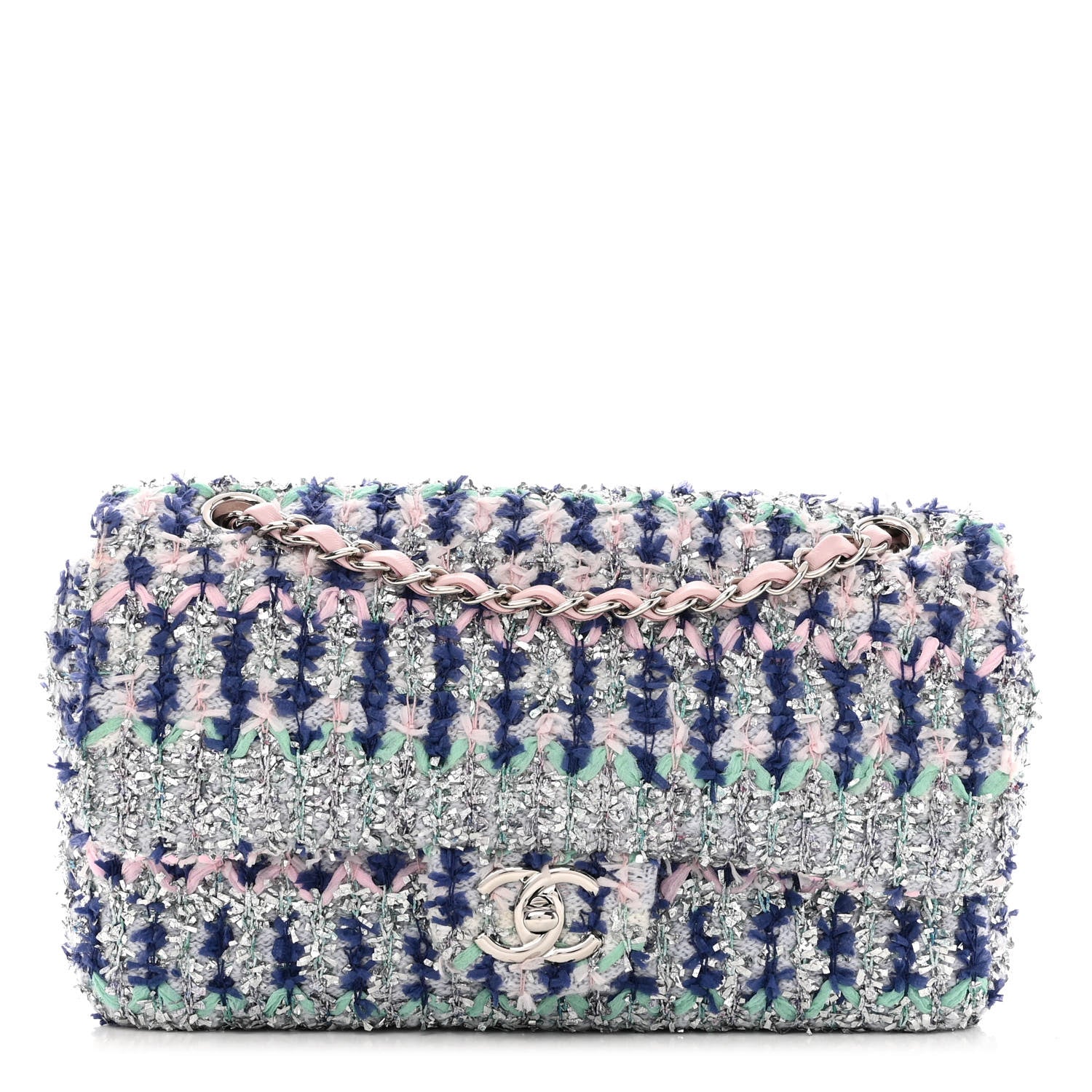 Chanel Tweed Medium Single Flap Pink 1 of 10