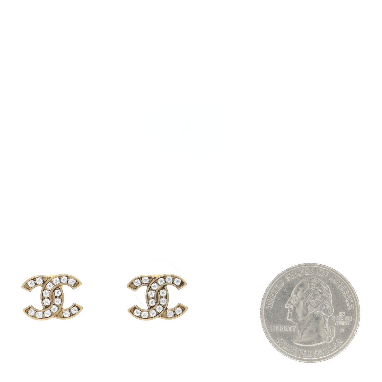 Crystal CC Earrings Gold