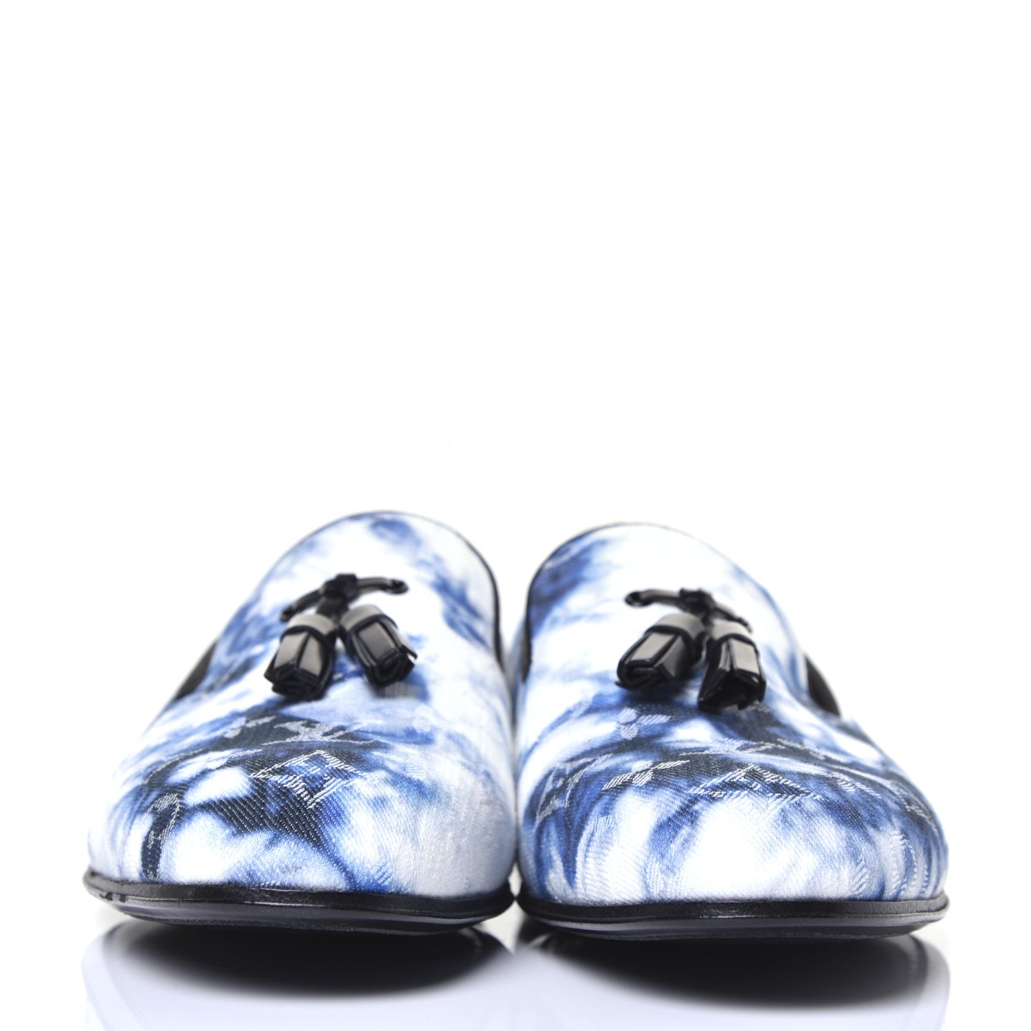 Louis Vuitton Monogram Denim Tie Dye Mens Auteuil Slippers 8 Navy Blue 3 of 10