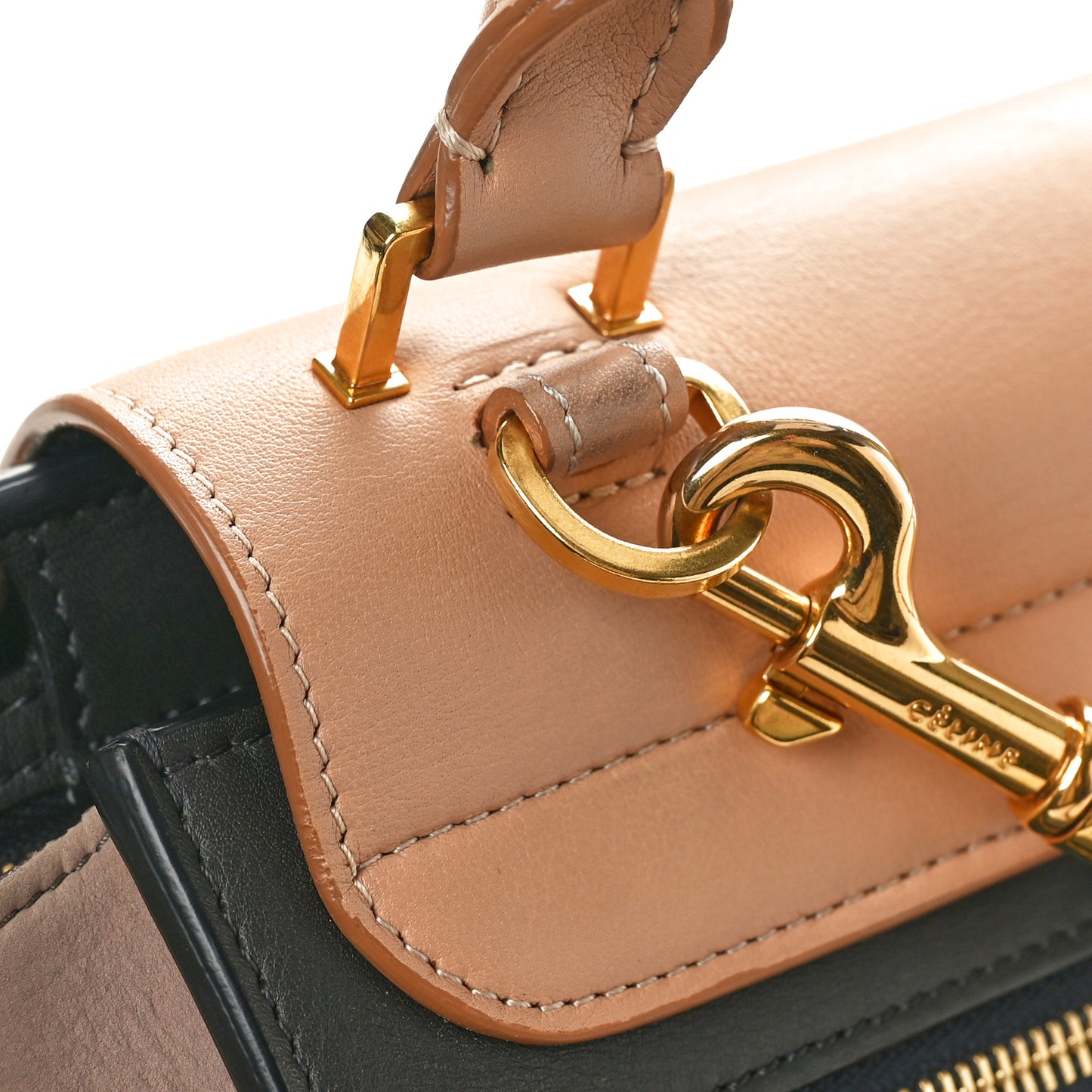 Smooth Calfskin Medium Tri-Color Trapeze Nude