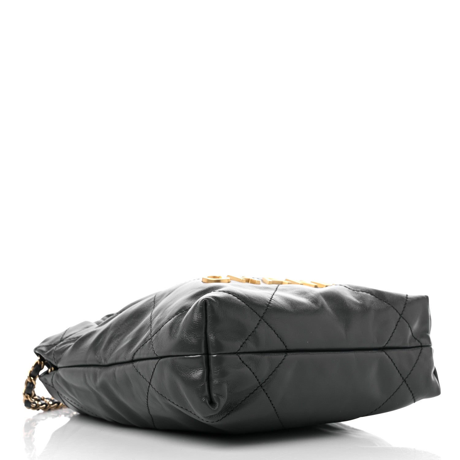 Chanel Shiny Calfskin Quilted Mini Chanel 22 Dark Grey 4 of 9
