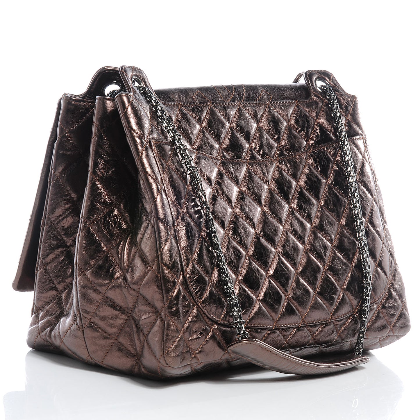 Aged Calfskin Reissue 2.55 Accordion Flap Bronze
