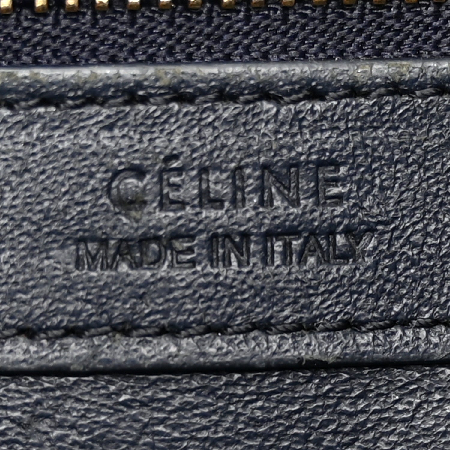 Celine Crocodile Embossed Nubuck Small Belt Cabas Phantom Navy Blue 6 of 12