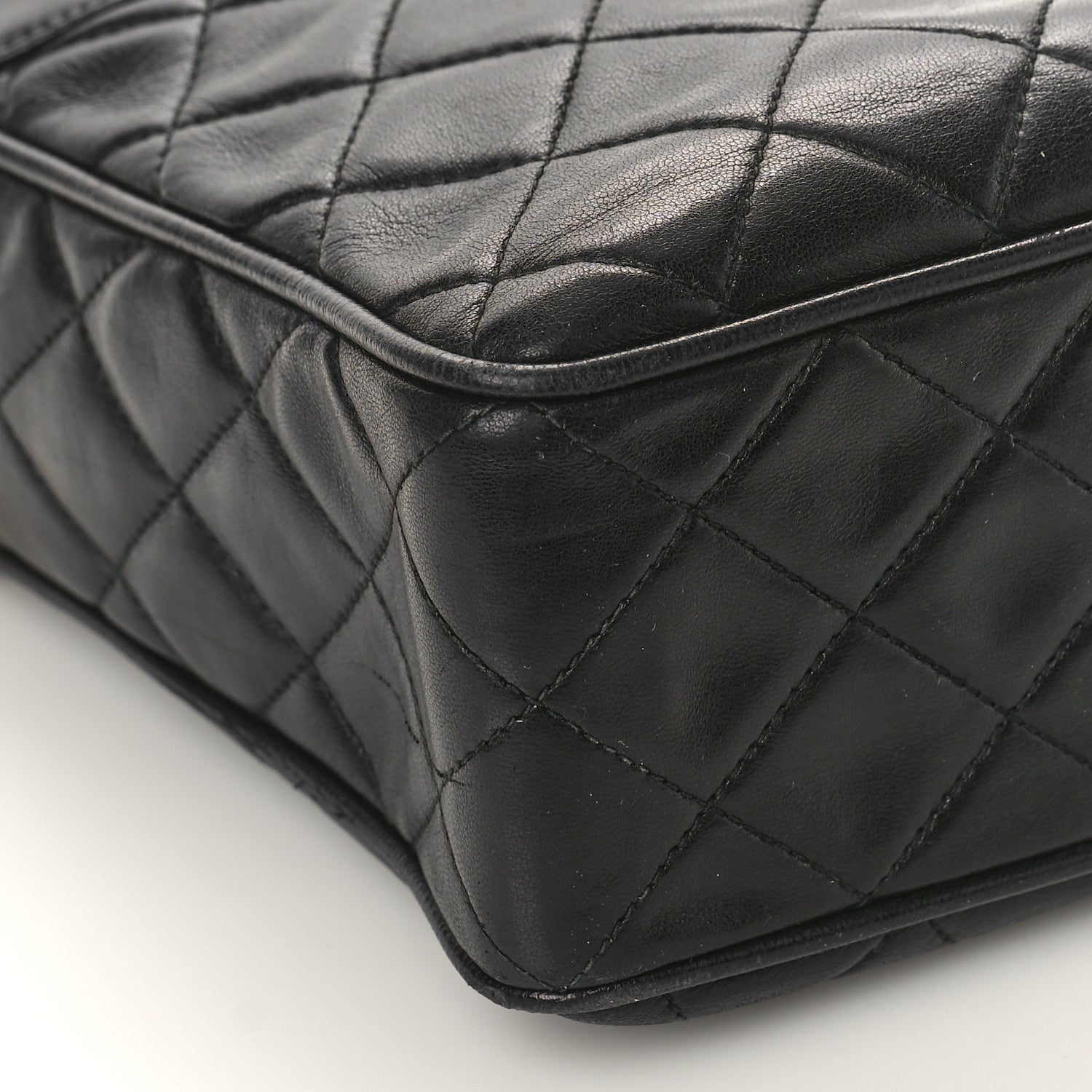 Chanel Lambskin Quilted CC Tassel Camera Case Black 8 of 9