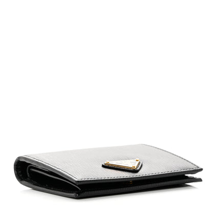 Prada Vitello Move Triangle Card Holder Wallet Black 4 of 6