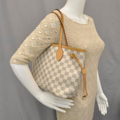 Louis Vuitton Damier Azur Neverfull PM 2 of 9
