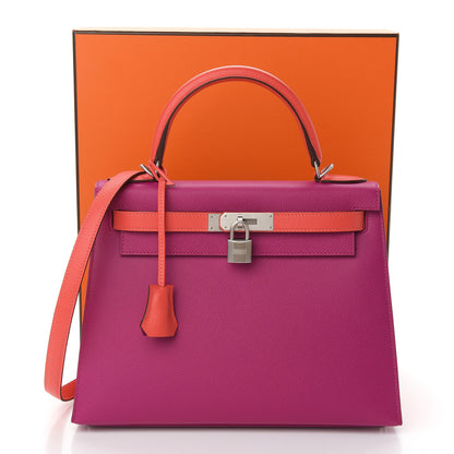 Hermes Epsom Horseshoe Kelly Sellier 28 Rose Pourpre Rose Jaipur 11 of 11