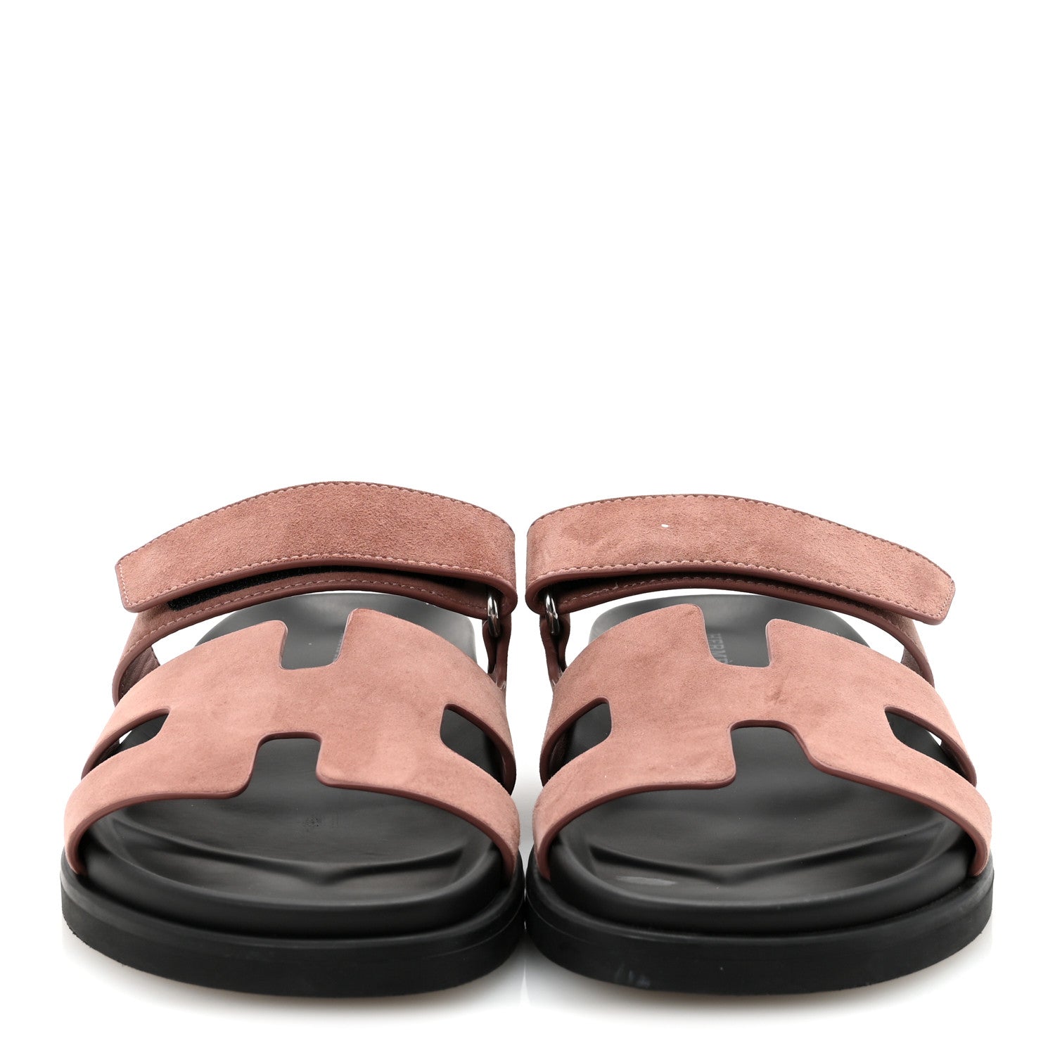 Hermes Suede Goatskin Womens Chypre Sandals 36.5 Rose Antique 3 of 10