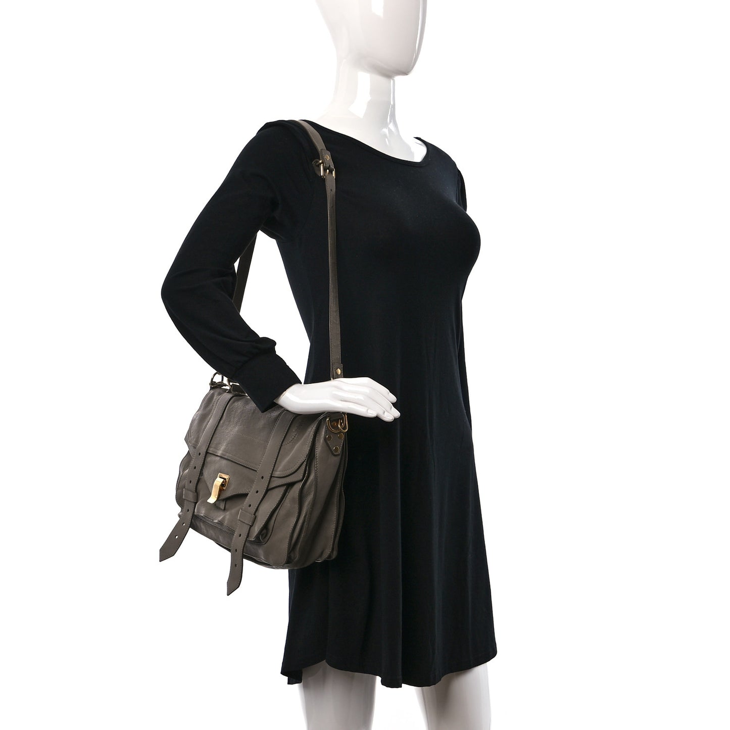 Lambskin Medium PS1 Satchel Smoke