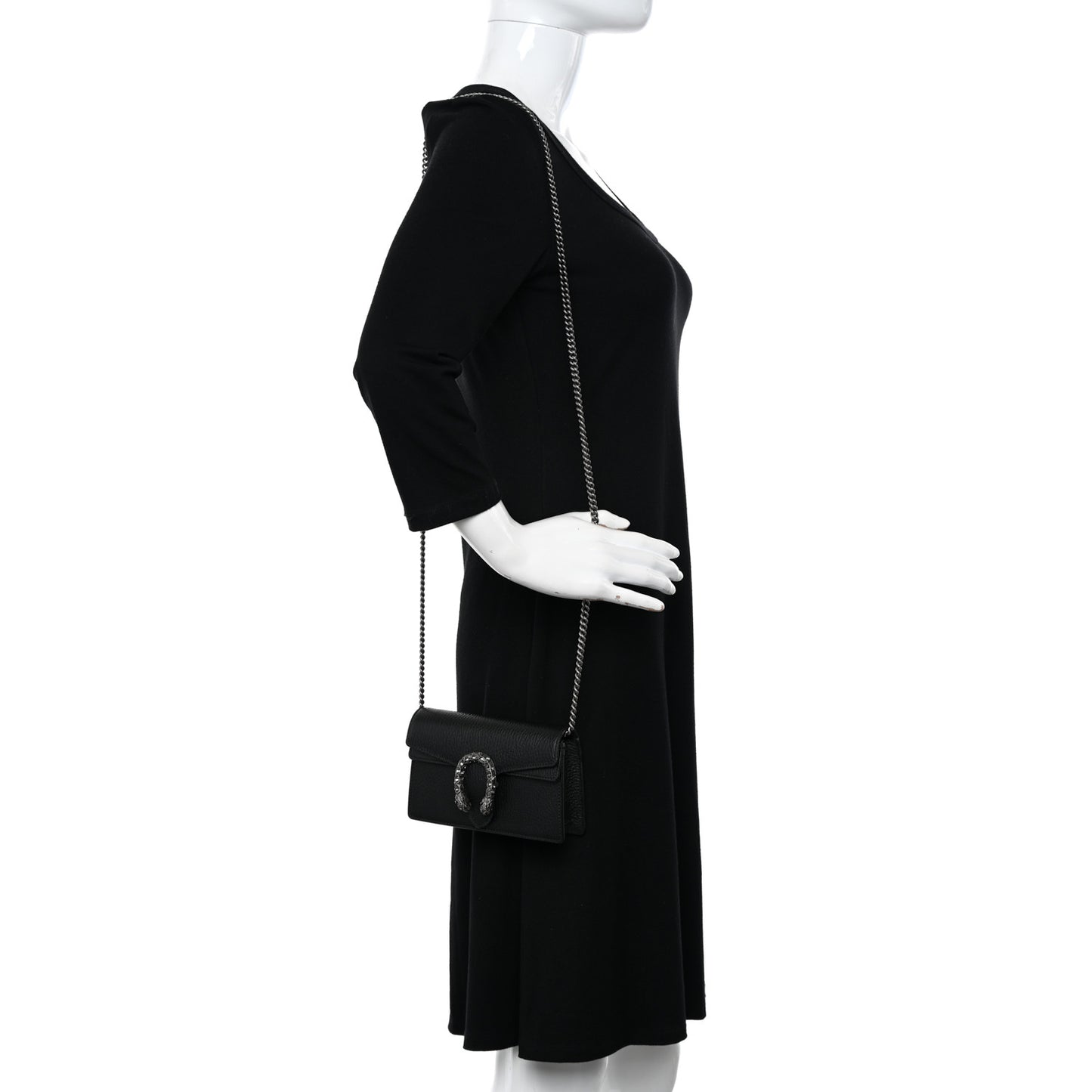 Calfskin Super Mini Dionysus Shoulder Bag Black