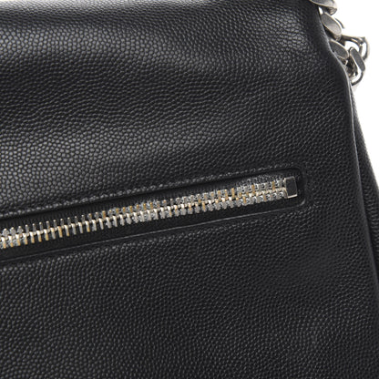 Saint Laurent Grain De Poudre Medium West Hollywood Monogram Fold-Over Black 12 of 13