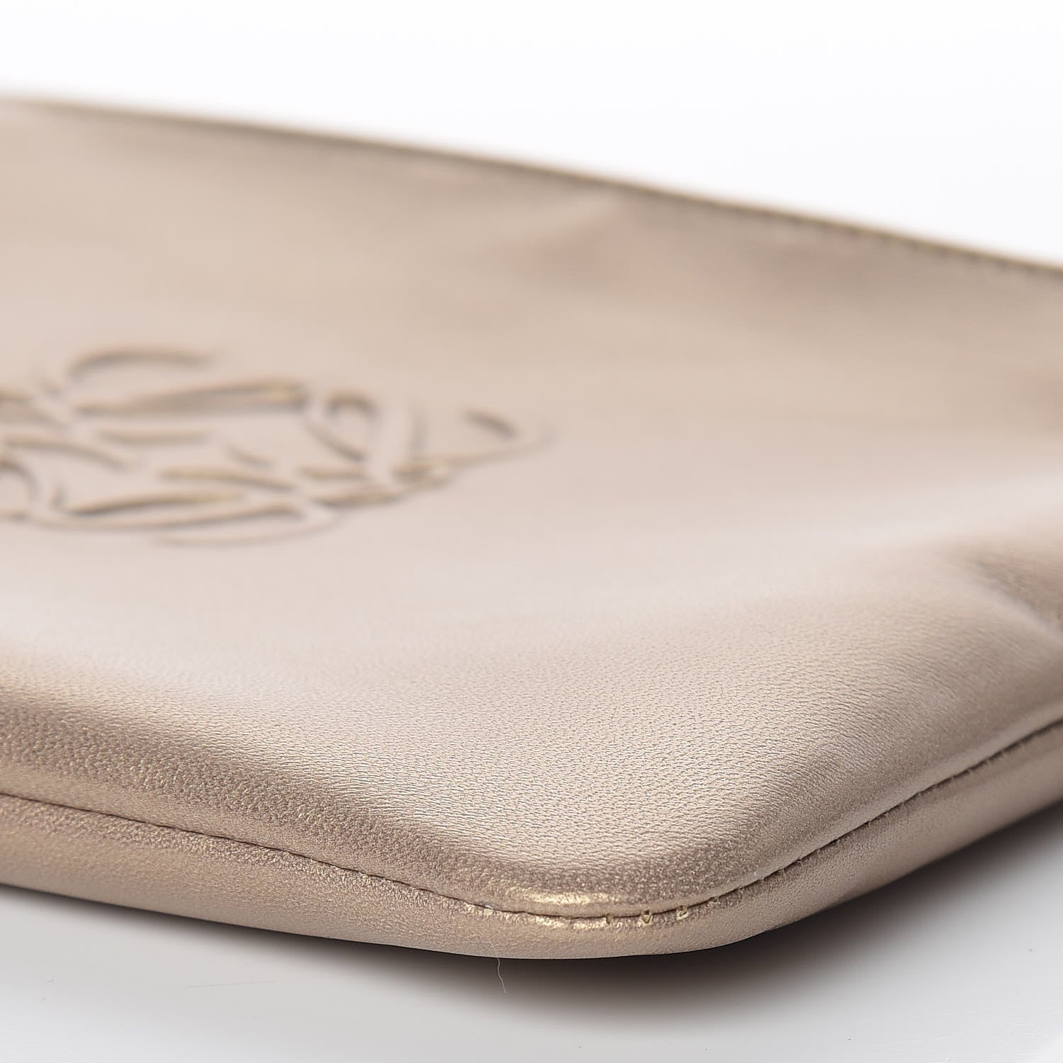 Loewe Metallic Lambskin Cosmetic Pouch Gold 8 of 9