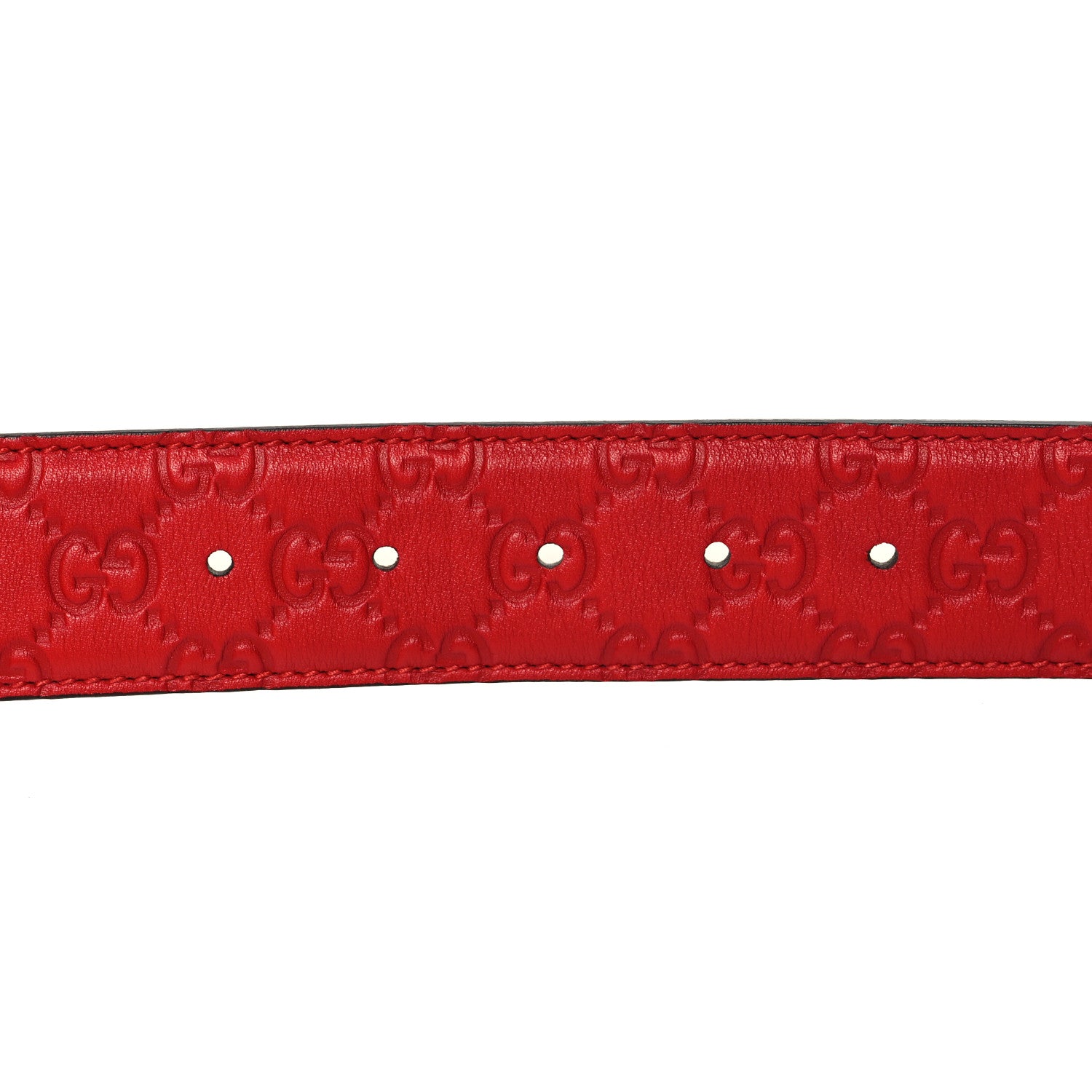 Gucci Guccissima Interlocking G 40mm Belt 105 42 Hibiscus Red 3 of 6