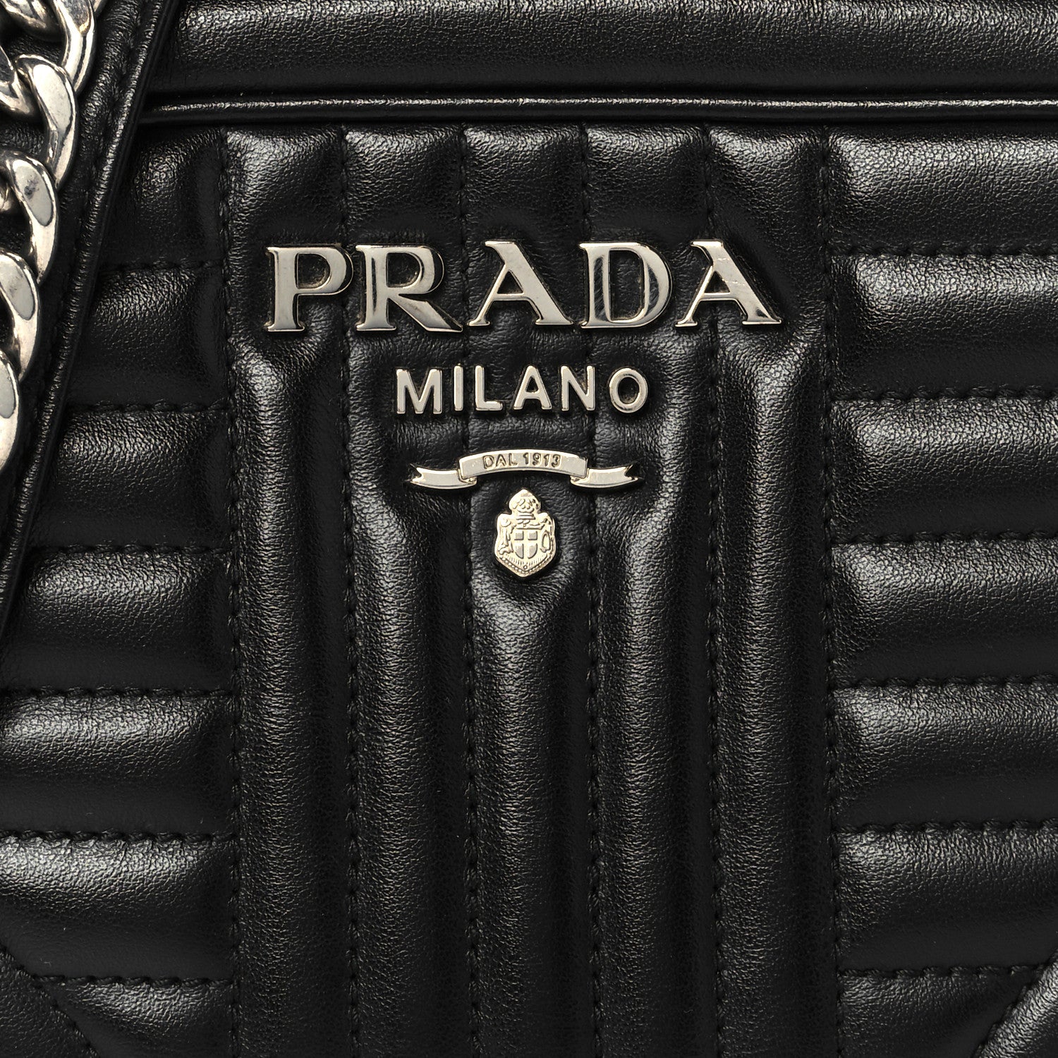 Prada Soft Calfskin Diagramme Camera Bag Black 7 of 9