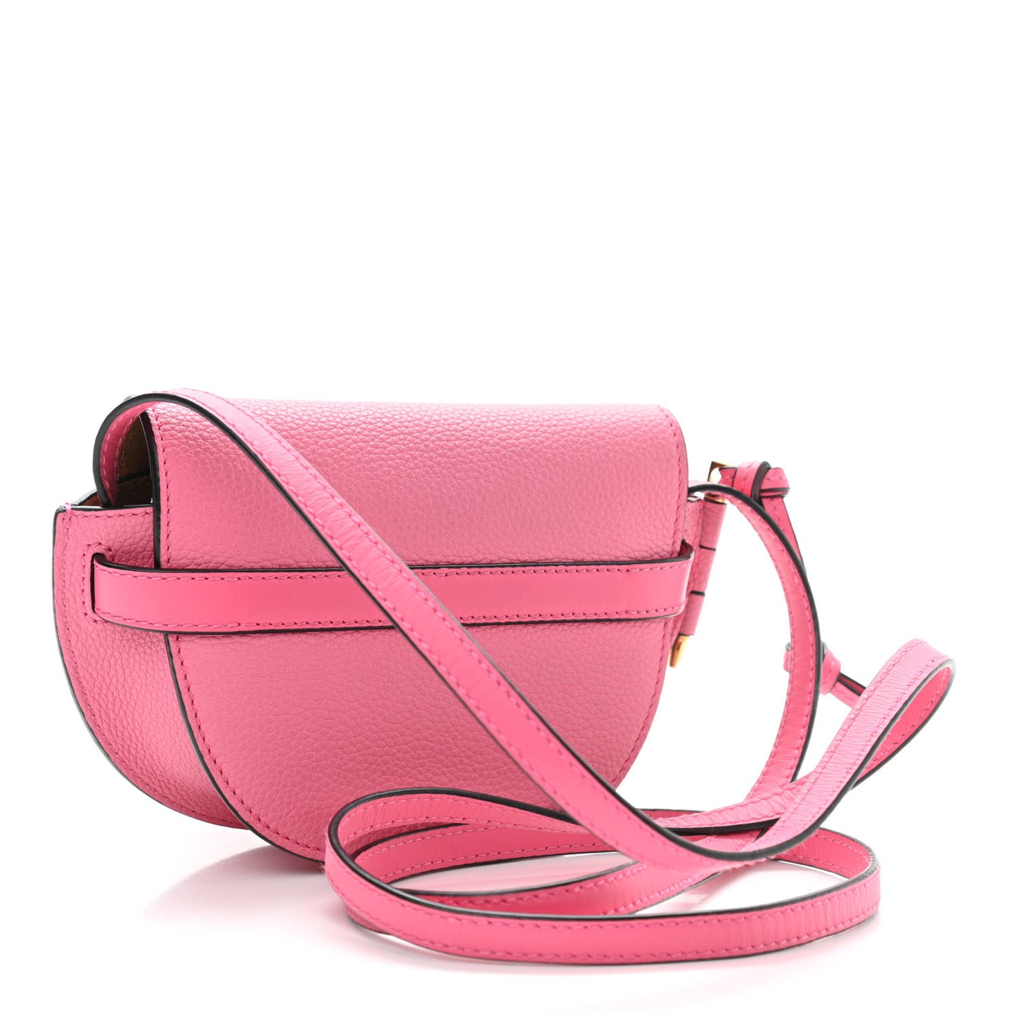 Grained Calfskin Mini Gate Crossbody Bag Wild Rose