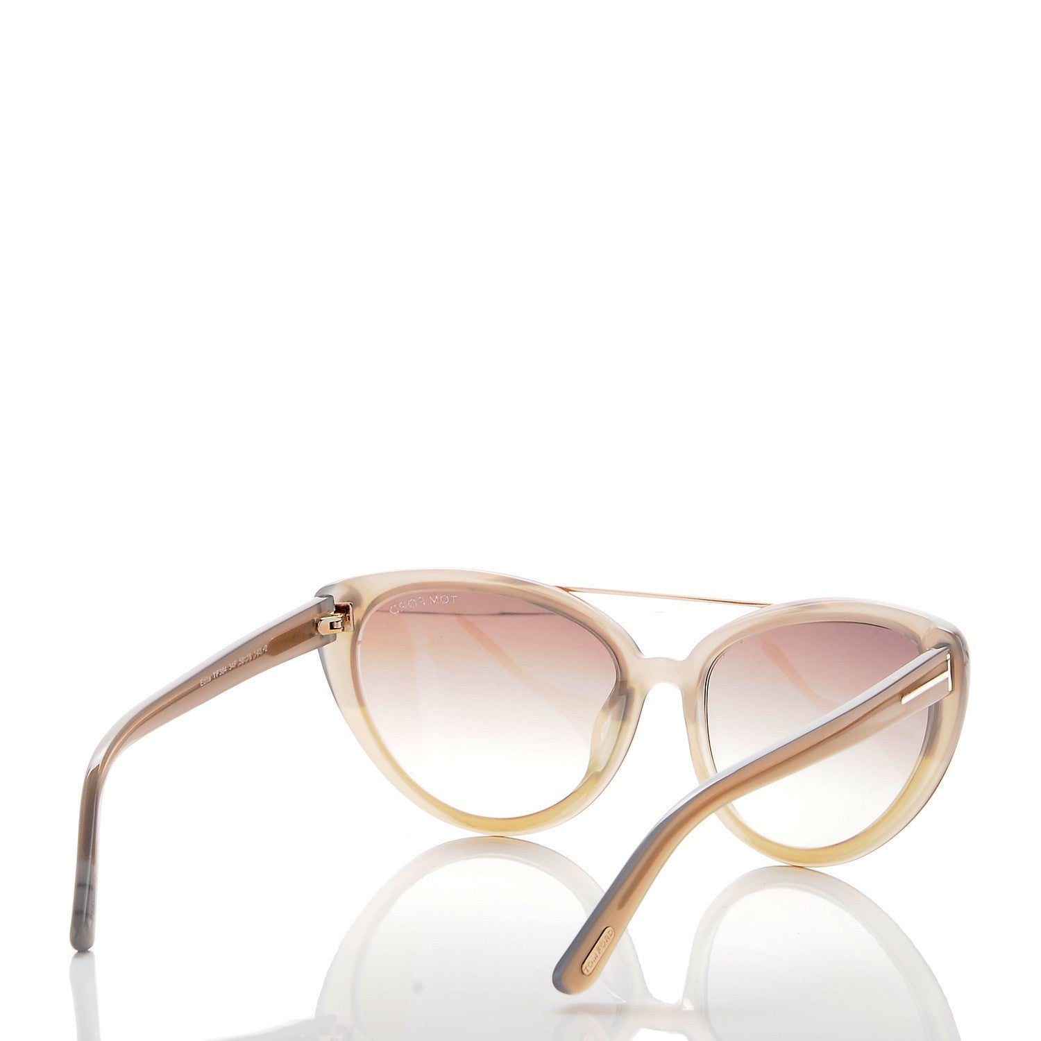 Tom Ford Edita Sunglasses TF384 Pearl Bronze 4 of 8