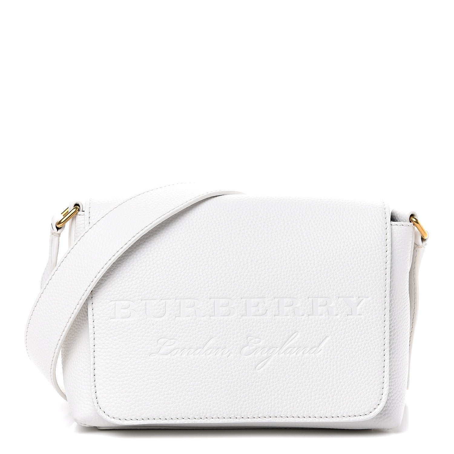 Burberry Soft Calfskin Small Burleigh Crossbody Bag Chalk White 1 of 10